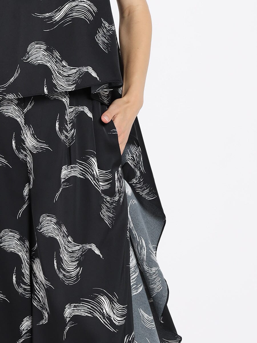 Wide Leg Prinetd Viscose Pants - Image 3