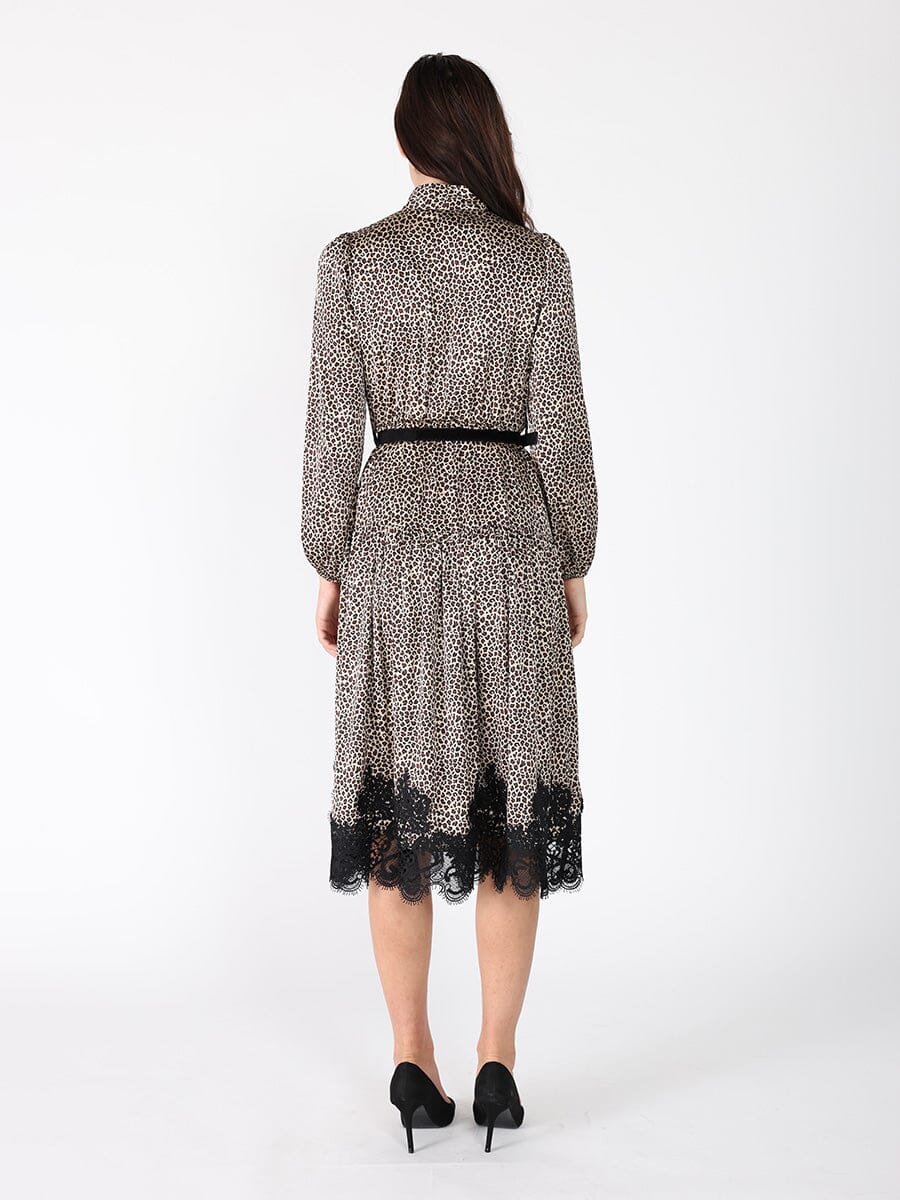 Women's Leopard Silk Casual Dress - Image 6