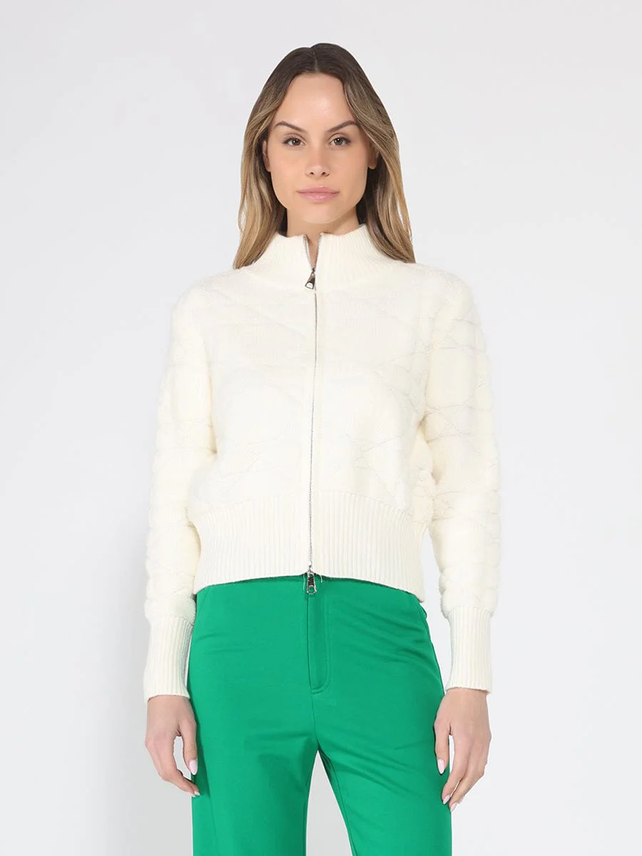 Zip up long sleeve textured jacket
